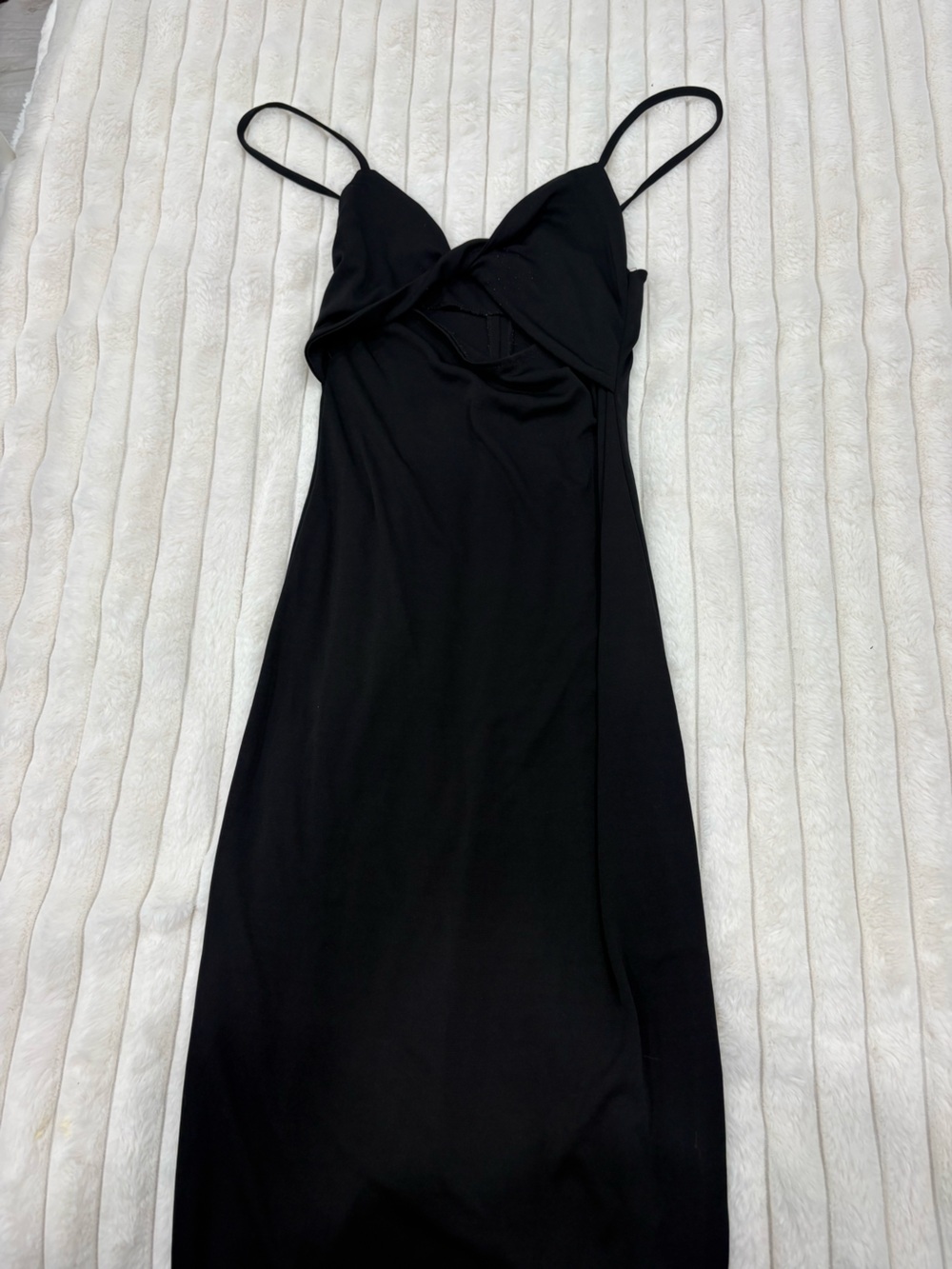 Zara Black Maxi Dress with Strappy Bust